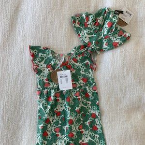 Polarn O Pyret Strawberry Romper + Hat Set